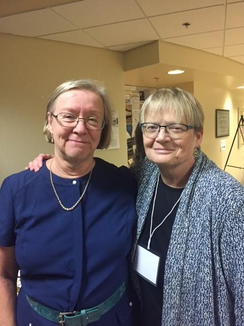 Jane Donawerth and Nan Johnson at Women, Rhetoric, and Writing conference at University of Maryland